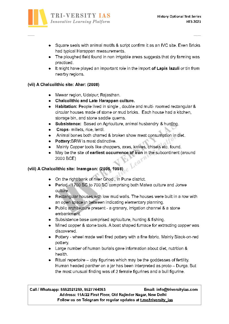 TriVersity IASHistory OptionalTest Series 2021English MediumNotesindia